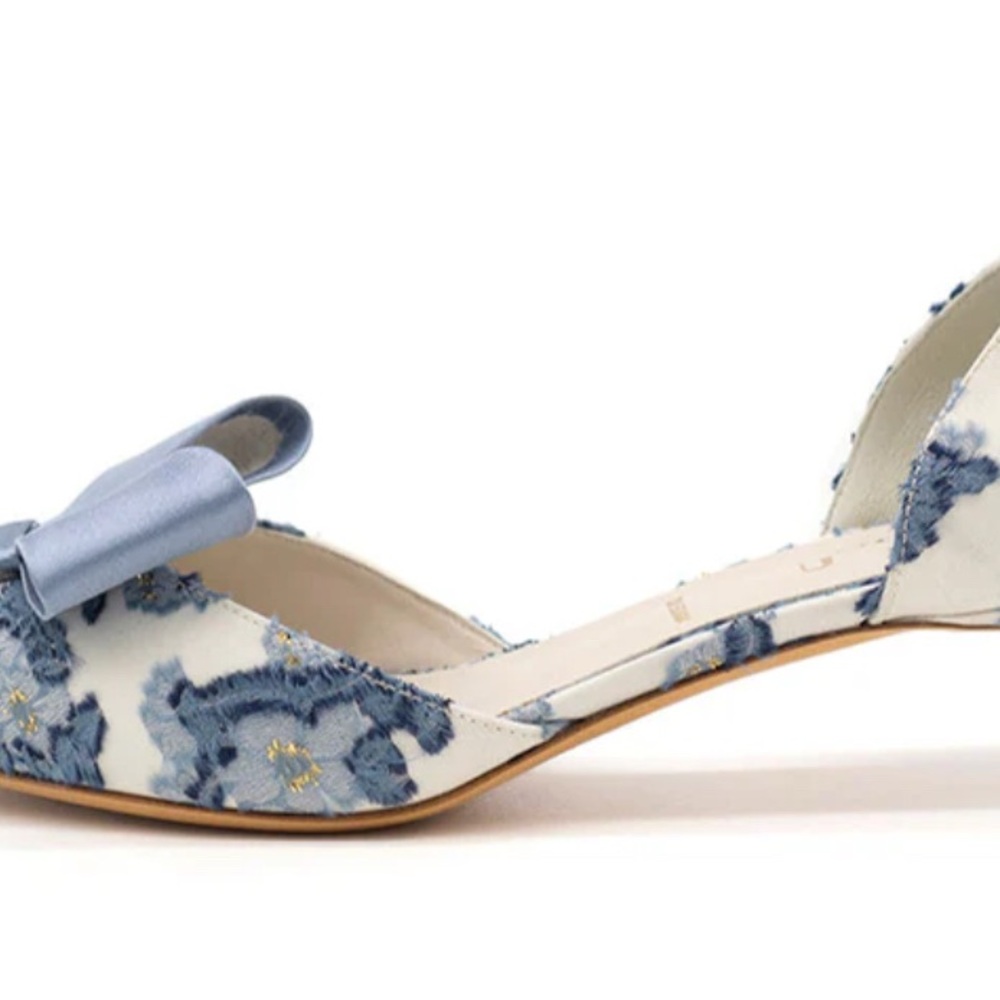 Floral Blue Women's Shoe ((Something Bleu))